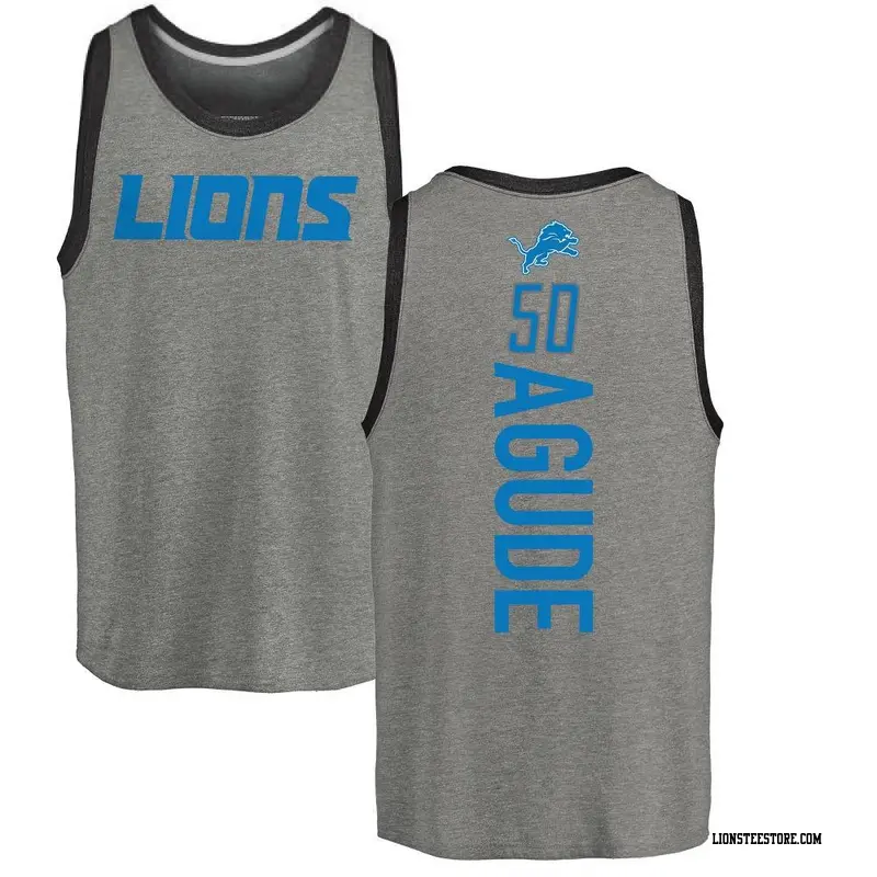 Men's Detroit Lions ＃50 Mitchell Agude Ash Backer Tank Top