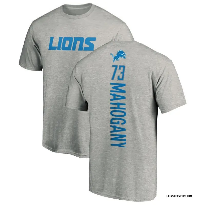 Men's Detroit Lions ＃73 Christian Mahogany Ash Backer T-Shirt